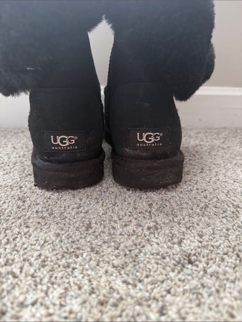 UGG Women’s Black Short Shearling Boots